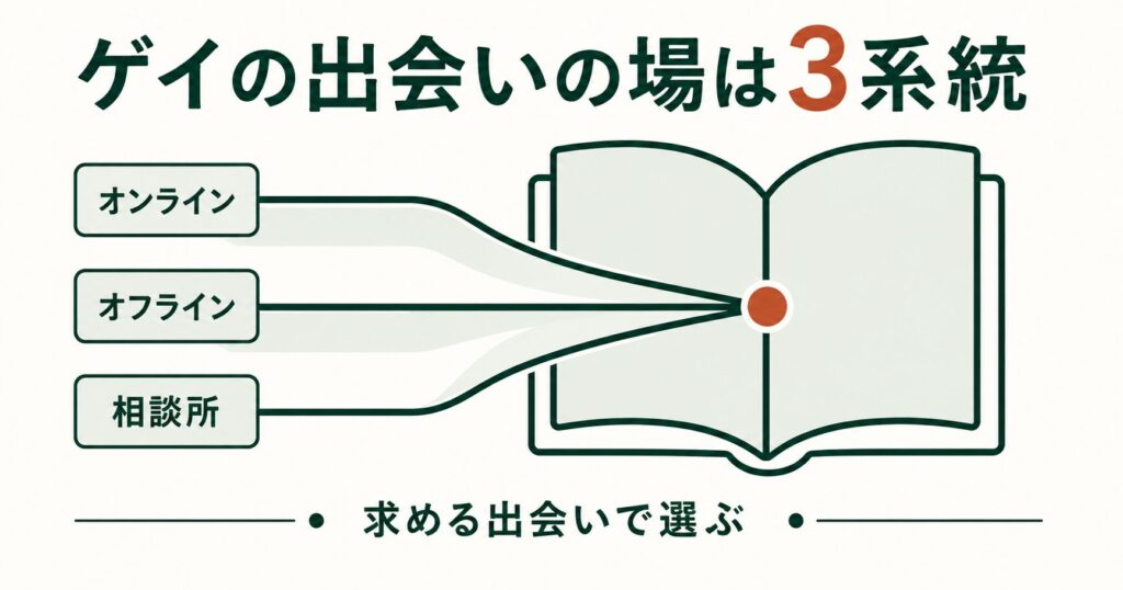 出会いの場を3系統に整理した分類図