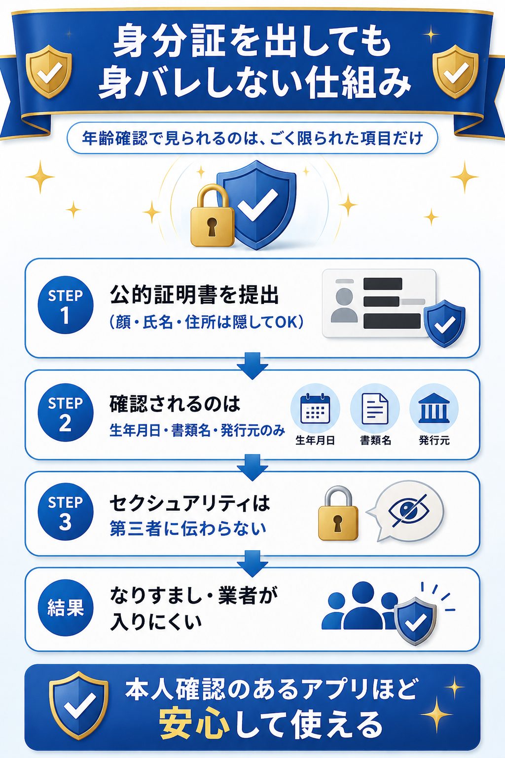 公的証明書による年齢確認の流れを示した図